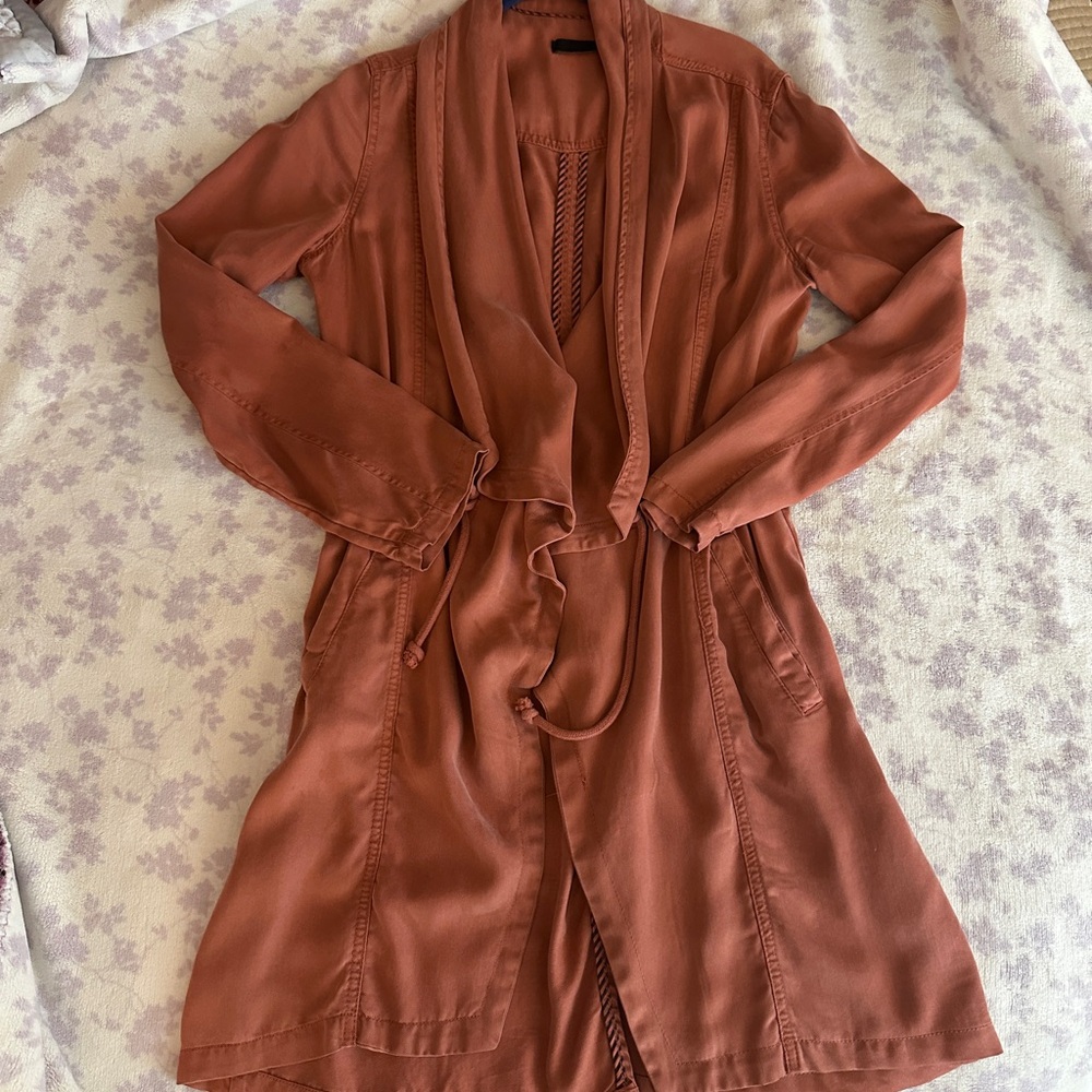 Max Jeans Brown Casual duster Jacket
